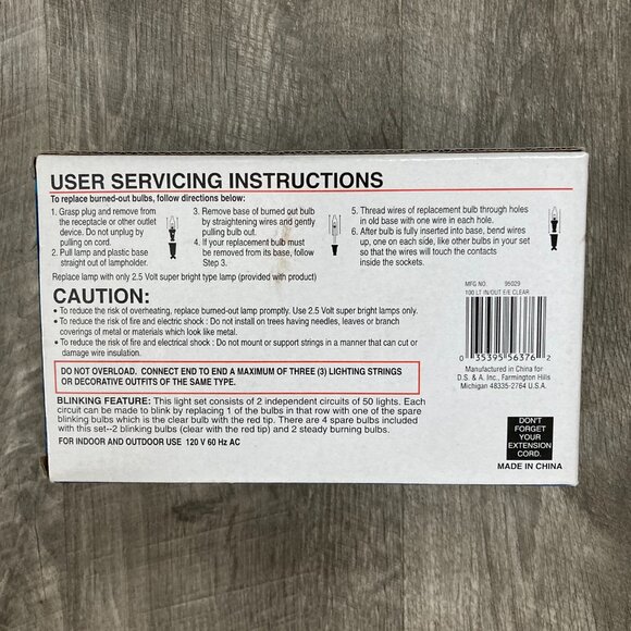 100 Clear Indoor Outdoor Clear Mini Lights NOS - Picture 2 of 4